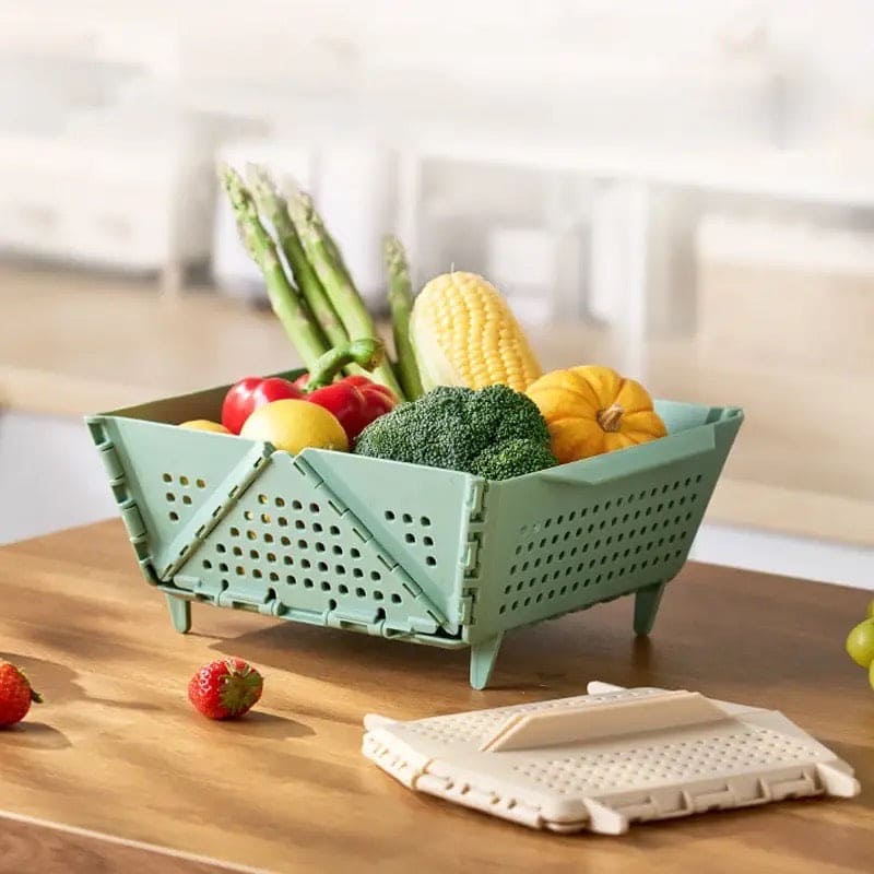 Multifunctional Foldable Storage Basket, Ventilated Desktop Storage Organizer, Folding Draining Basket, Home Organization And Storage Supplies Basket, Kitchen Household Storage Bin Multifunctional Foldable Storage Basket, Ventilated Desktop Storage Organizer, Folding Draining Basket, Home Organization And Storage Supplies Basket, Kitchen Household Storage Bin
